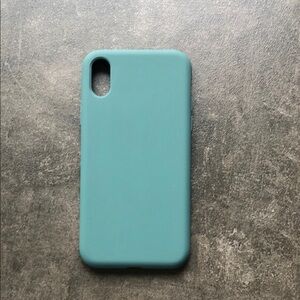 Green Silicone iPhone X XS Case Minimalist Design